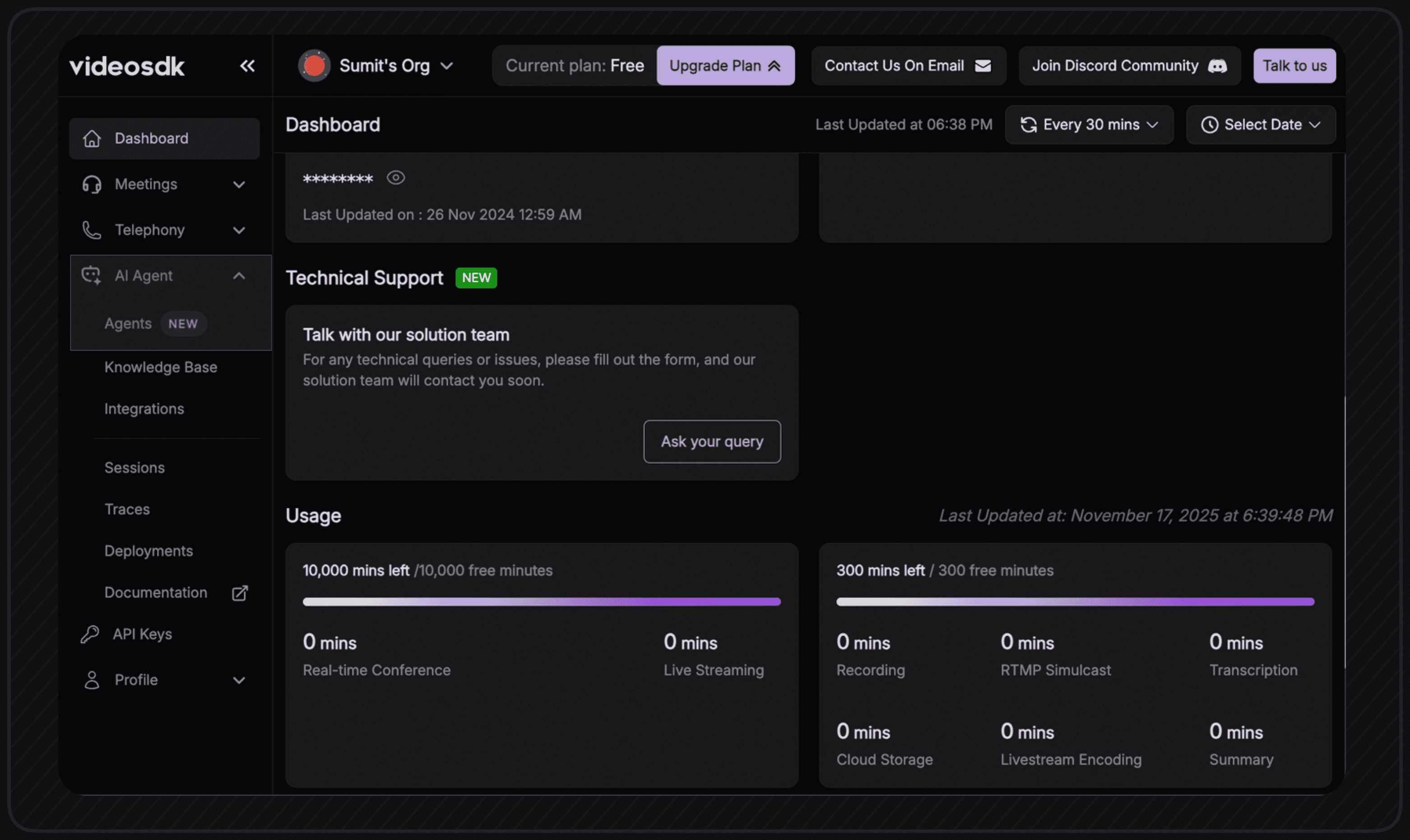 Select Agents in Dashboard