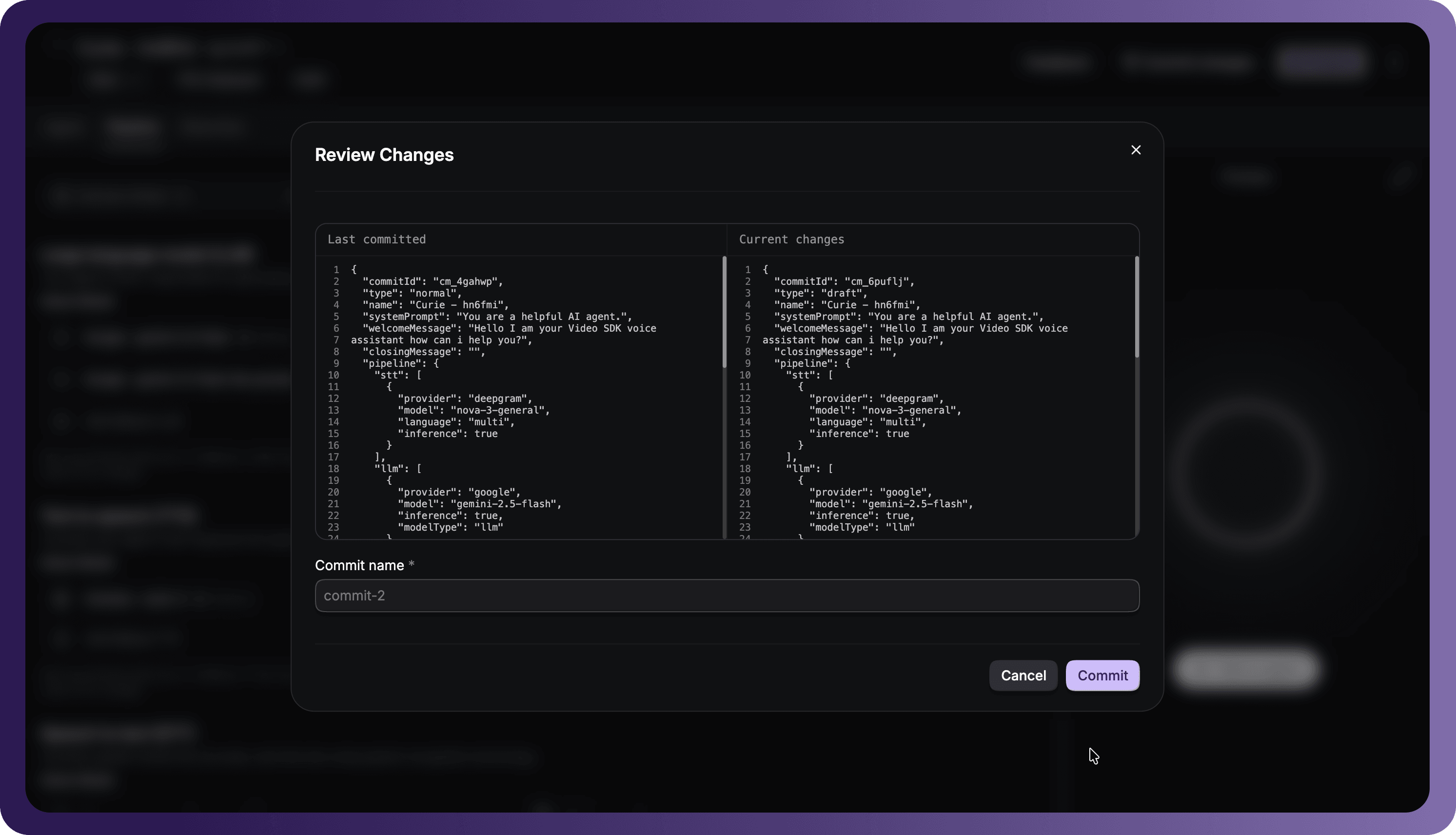 Review Changes and Commit