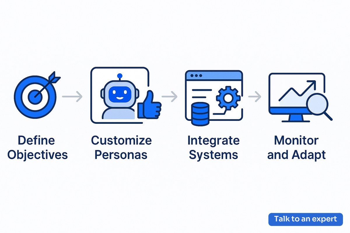 Kindroid AI companion integration workflow diagram for enterprise deployment