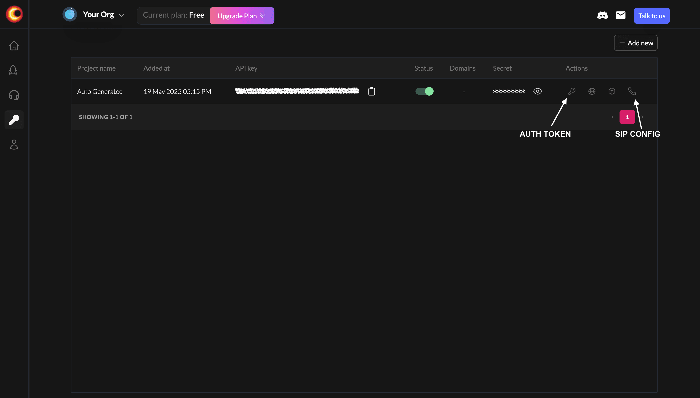 VideoSDK SIP Credentials